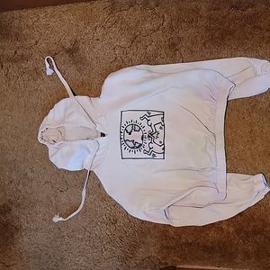 Keith Haring Crop Top Earth Hoodie
